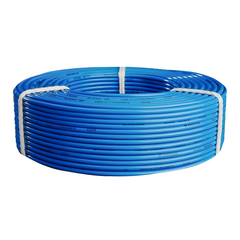 Anchor Anchor by Panasonic 4 mm Advance FR Electric Wire 90 Meter PVC Insulated 1 Core Pure Copper Wire Anti Rodent Anti Termite Flexible Wire Fire Retardant Wire Blue 27426BU  - Image 2