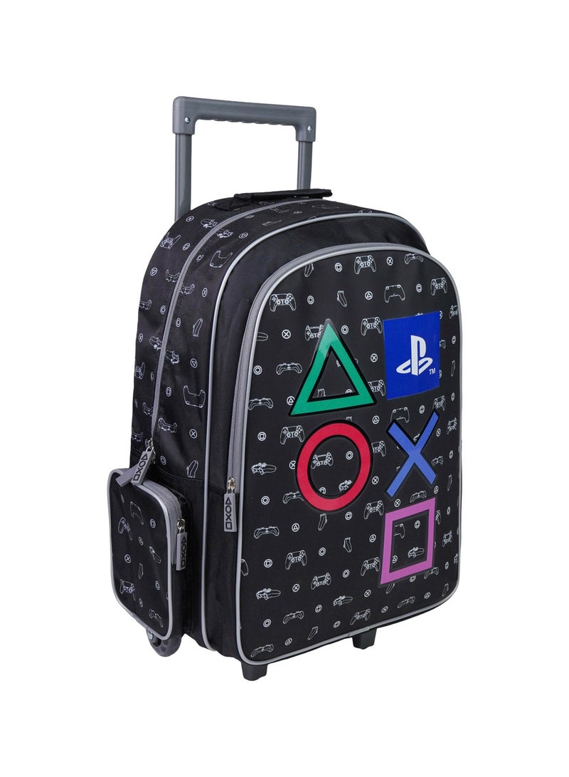 Sony PlayStation Premium 5-in-1 Kids Trolley School Set 18" | Rolling Backpack, Lunch Bag, Lunch Box, Water Bottle & Pencil Case | Boys School Bag - Image 4