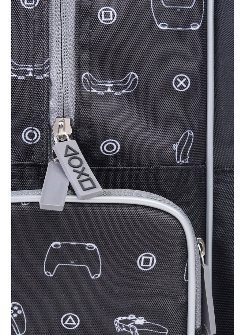 Sony PlayStation Premium 5-in-1 Kids Trolley School Set 18" | Rolling Backpack, Lunch Bag, Lunch Box, Water Bottle & Pencil Case | Boys School Bag - Image 5