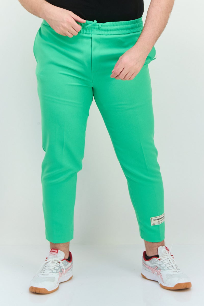 The Giving Movement Men Regular Fit Brand Logo Drawstring Track Pants, Green - Image 1