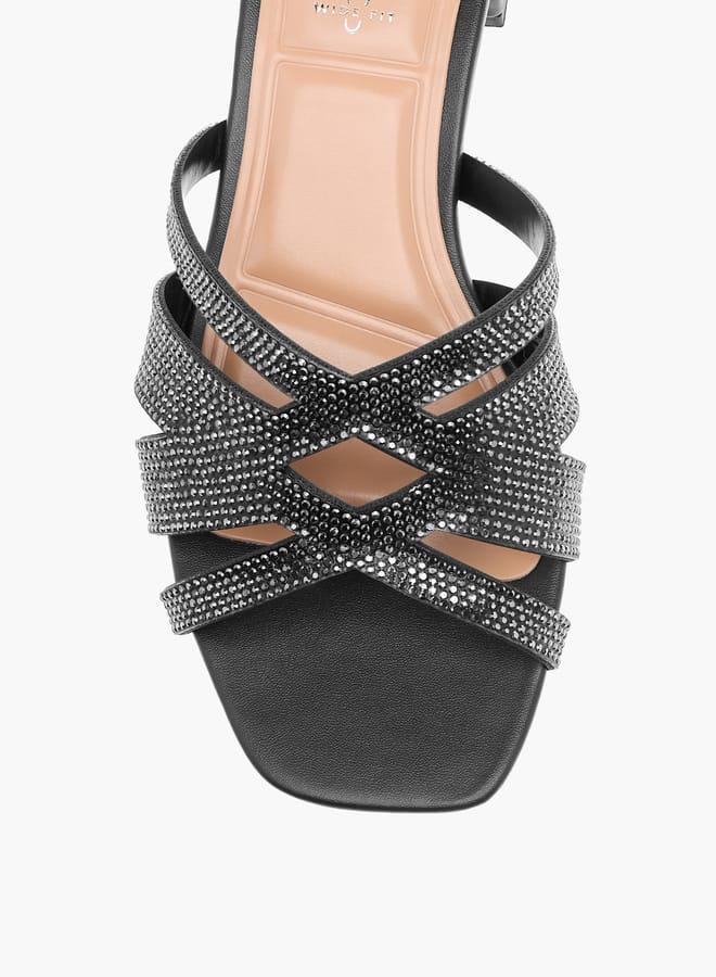 سيليست صنادل نسائية سهلة الارتداء بكعب عريض مزينة - Image 4