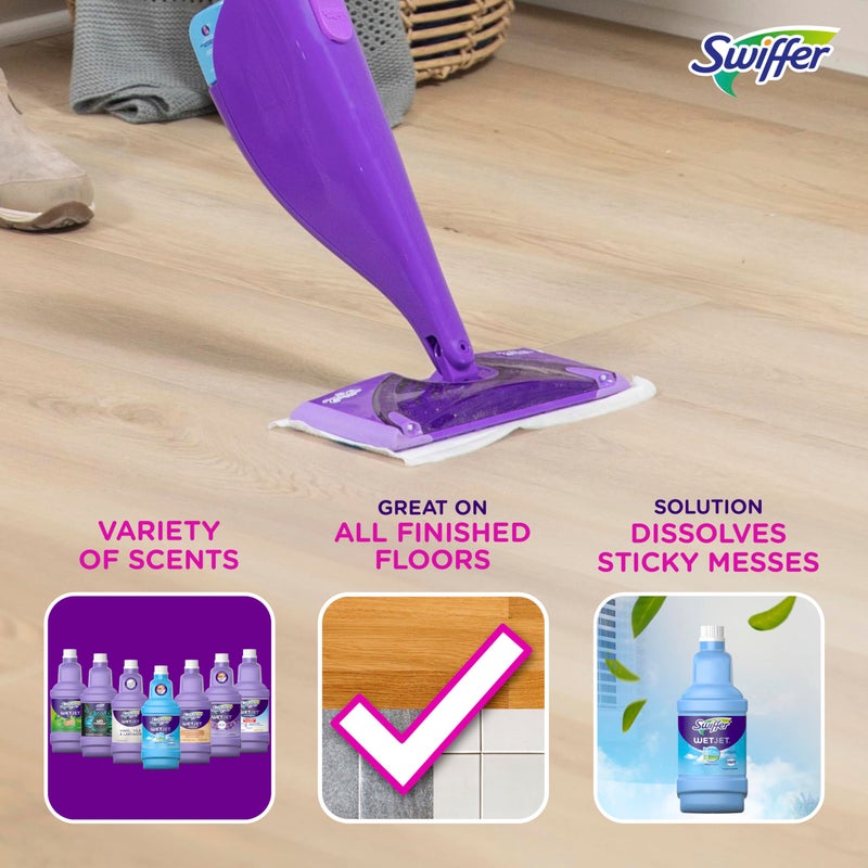 Swiffer Wetjet Hardwood Floor Mopping and Cleaning Solution Refills, All Purpose Cleaning Product, Open Window Fresh Scent, 1.25 Liter, 2 Pack (Packaging may vary) - Image 2