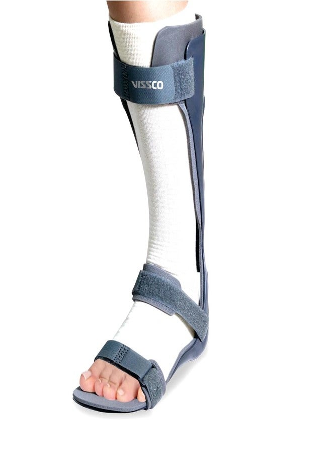 Vissco Foot Drop Support with Padding For Peroneal Nerve Palsy, Free Stockinette, Lighweight (Grey) (M, Left) - Image 1