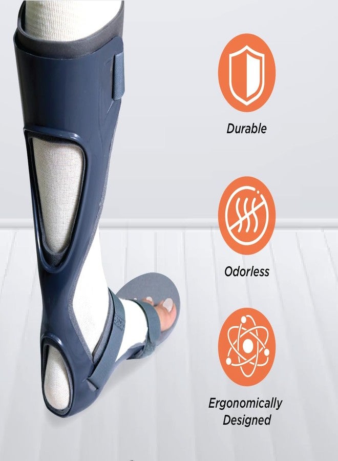 Vissco Foot Drop Support with Padding For Peroneal Nerve Palsy, Free Stockinette, Lighweight (Grey) (M, Left) - Image 5
