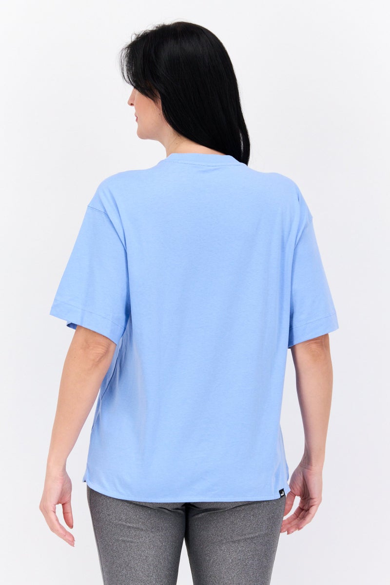 PUMA Women Sportswear Fit Short Sleeve Training T-Shirts, Blue/White - Image 3