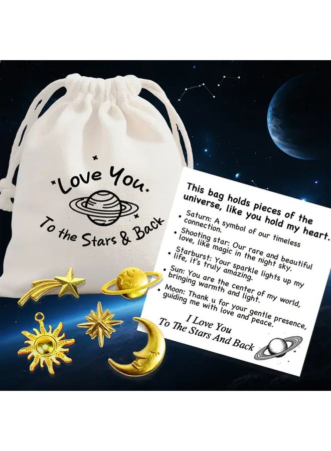Cosmic Love Gift Set Of 6 Universe Style Celestial Tokens For Valentines Day - Image 1