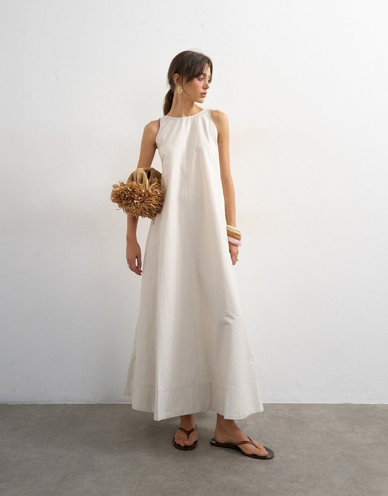 TOPSHOP Open Back Woven Dress - Image 1