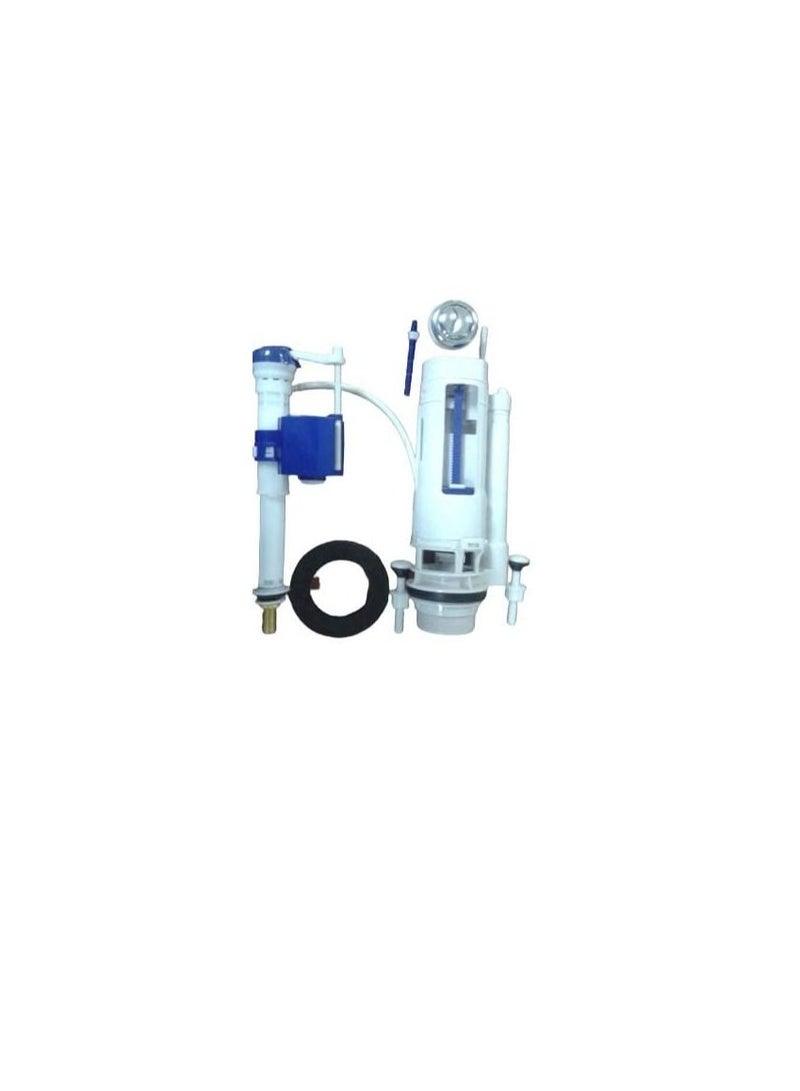 Flowell Dual Flush Valve Set Brass Fill Valve Toilet Fittings  - Image 1