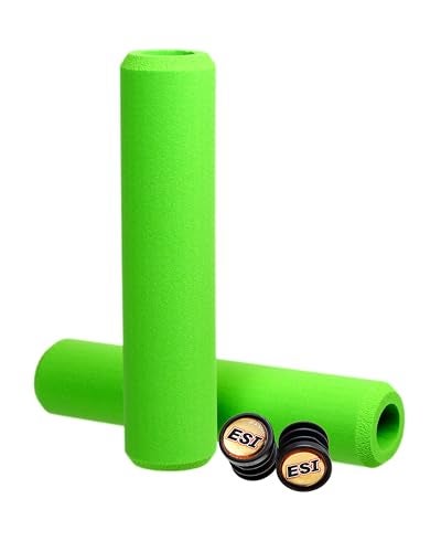ESI Grips Chunky - Silicone MTB Grips - Ultimate Comfort and Control for Mountain Bikers and E-Bike Riders, Durable Bicycle Handlebar Grips for a Smooth Ride (Green) - Image 5