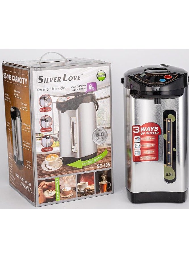 SILVER LOVE SC105 Stainless Steel Inner Pot Electric Water Kettle Thermo Pot - Image 1