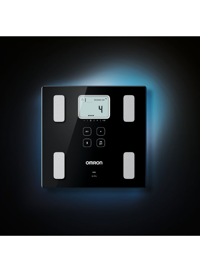 Omron VIVA Bluetooth Smart Scale and Body Composition Monitor with Body Fat, Body Weight, Visceral Fat, Skeletal Muscle, Resting Metabolism and BMI - Image 4