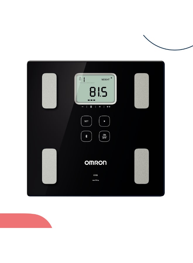 Omron VIVA Bluetooth Smart Scale and Body Composition Monitor with Body Fat, Body Weight, Visceral Fat, Skeletal Muscle, Resting Metabolism and BMI - Image 2