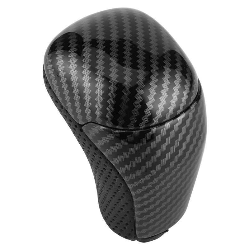 Leather Shift Knob 8mm Carbon Fiber Pattern Gear Shifter - Anti-Wear Durable Gear Shift Head for Land Cruiser Prado FJ150 18-19 - Image 3