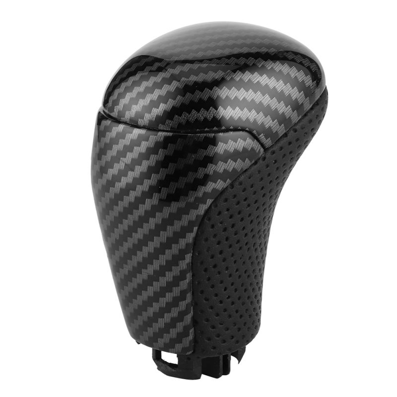 Leather Shift Knob 8mm Carbon Fiber Pattern Gear Shifter - Anti-Wear Durable Gear Shift Head for Land Cruiser Prado FJ150 18-19 - Image 2