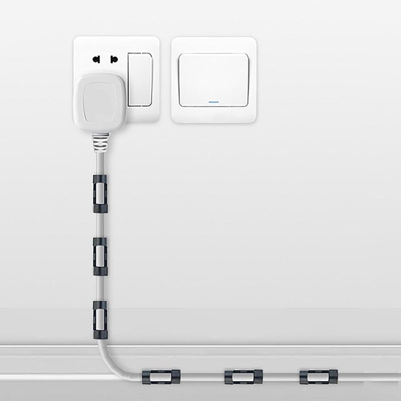 Black Cord Clips Adhesive Wire Cable Organizer 20 Pieces Acrylic Glue Mount - Image 5