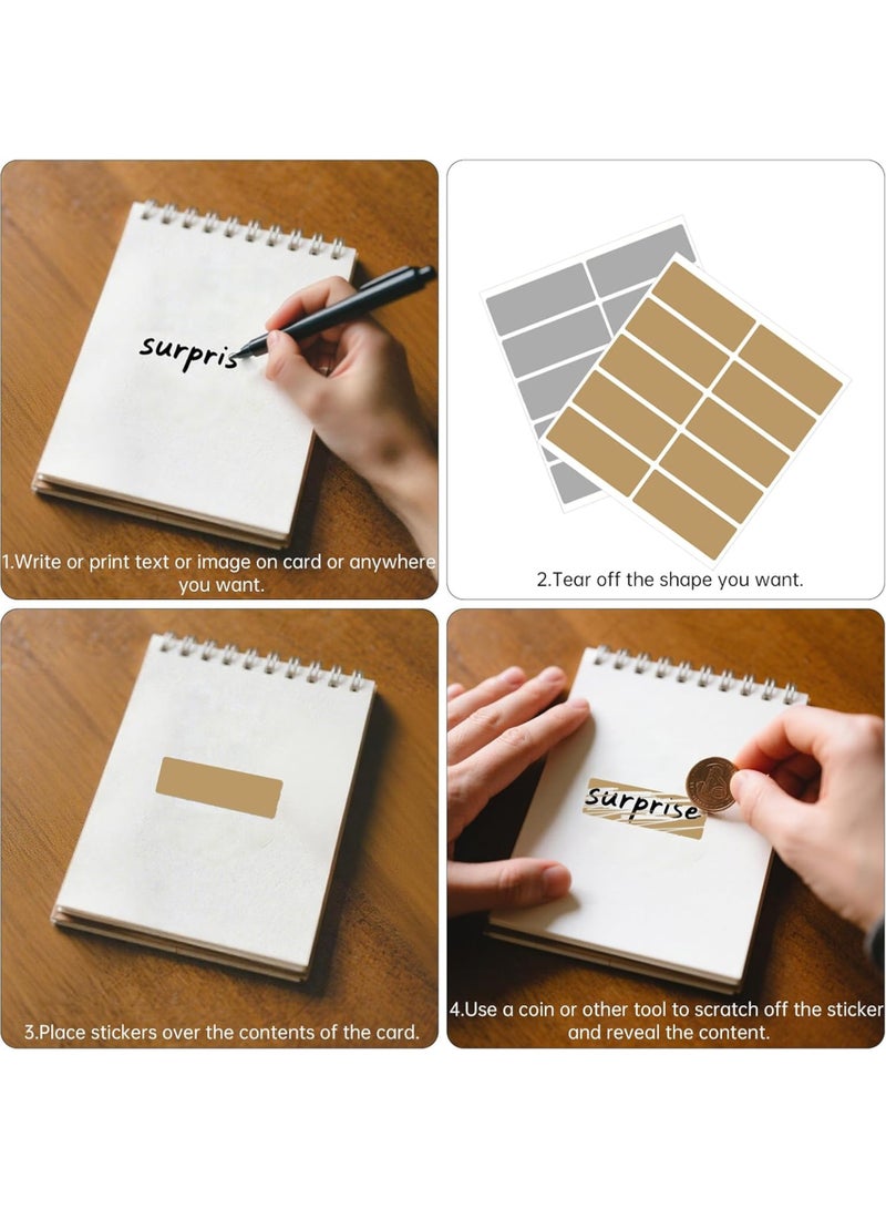LuckSa 318PCS Scratch Off Stickers Labels - Gold and Silver, Self-Adhesive Easy to Peel and Stick for DIY Wedding Party Games Fundraisers Promotions - Image 3