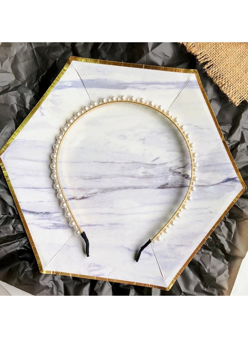 Huitich Elegant Headband Hair Accessory for Girls White - Image 4