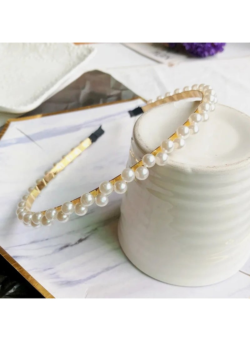 Huitich Elegant Headband Hair Accessory for Girls White - Image 3