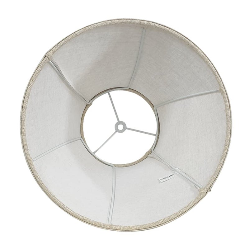 TooToo Star Double Brown Lamp Shade Set of 2, TOOTOO STAR Large Barrel Lampshade for Floor Light and Table Lamp 6x12x8.5 inch, DIY Fabric Natural Linen Hand Crafted, Spider (Brown, 6x12x8.5 inch) - Image 3