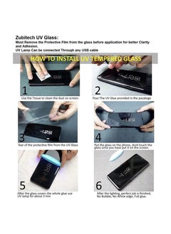 ماركة غير محددة UV Glass 3D Curved Edges Full Cover Tempered Glass Screen Protector Full Glue Edge to Edge Coverage Anti Scratch Anti Smudge Glass for Samsung Galaxy S23 Ultra 5G  - Image 2