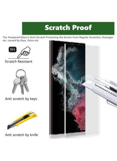 ماركة غير محددة UV Glass 3D Curved Edges Full Cover Tempered Glass Screen Protector Full Glue Edge to Edge Coverage Anti Scratch Anti Smudge Glass for Samsung Galaxy S23 Ultra 5G  - Image 3