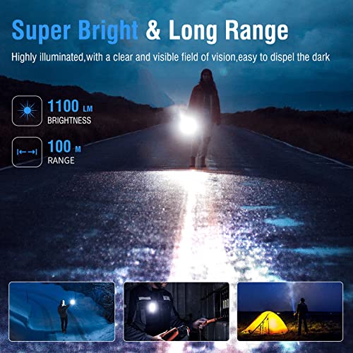 BORUIT V7 LED Mini Flashlight High Lumens Small Powerful EDC Keychain Flash Light with Red UV Light,USB-C Rechargeable Pocket Flashlights with Clip,10 Modes,IPX5 Waterproof,Magnet(Black) - Image 2