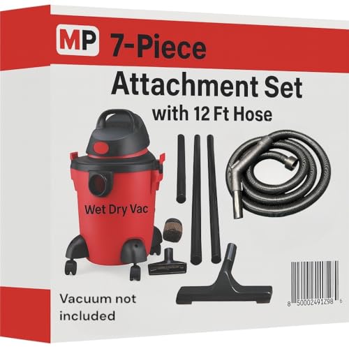 MP Maresh Products Maresh Products Compatible Replacement for Some Shop Vac & Ridgid Style Vacuum Cleaners Commercial Grade Hose with Tool Set, Has 2 1/4" Machine End Coupling & Uses the Standard 1 1/4" Hose Attachments - Image 1