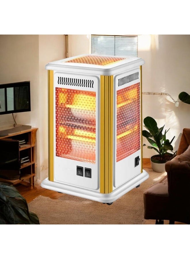 2000W electric room heater, yellow/white color - Image 4