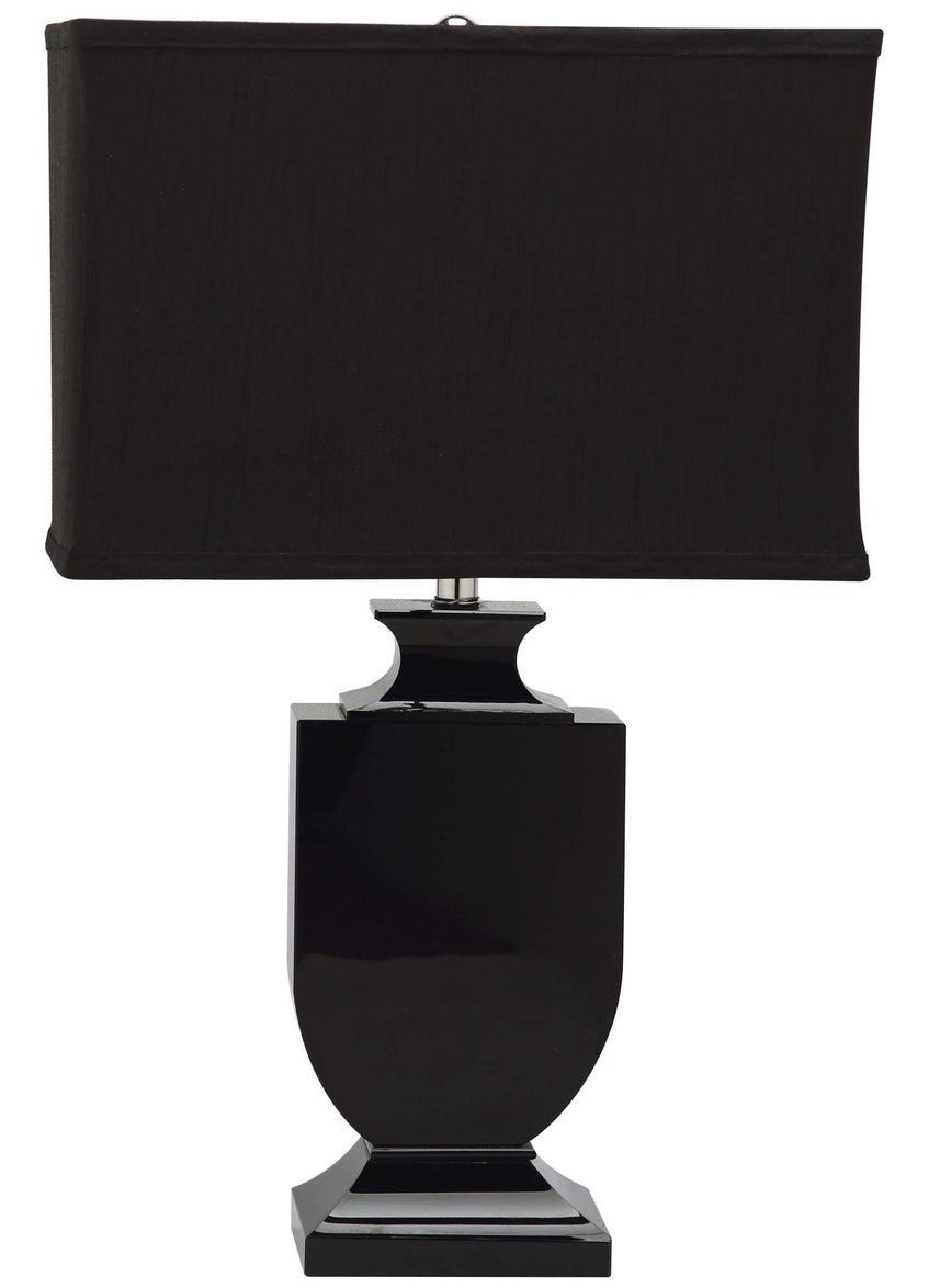 Safavieh SAFAVIEH Lighting Collection Darcy Modern Black Crystal Urn Black Shade 24inch Bedroom Living Room Home Office Desk Nightstand Table Lamp LED Bulb Included 