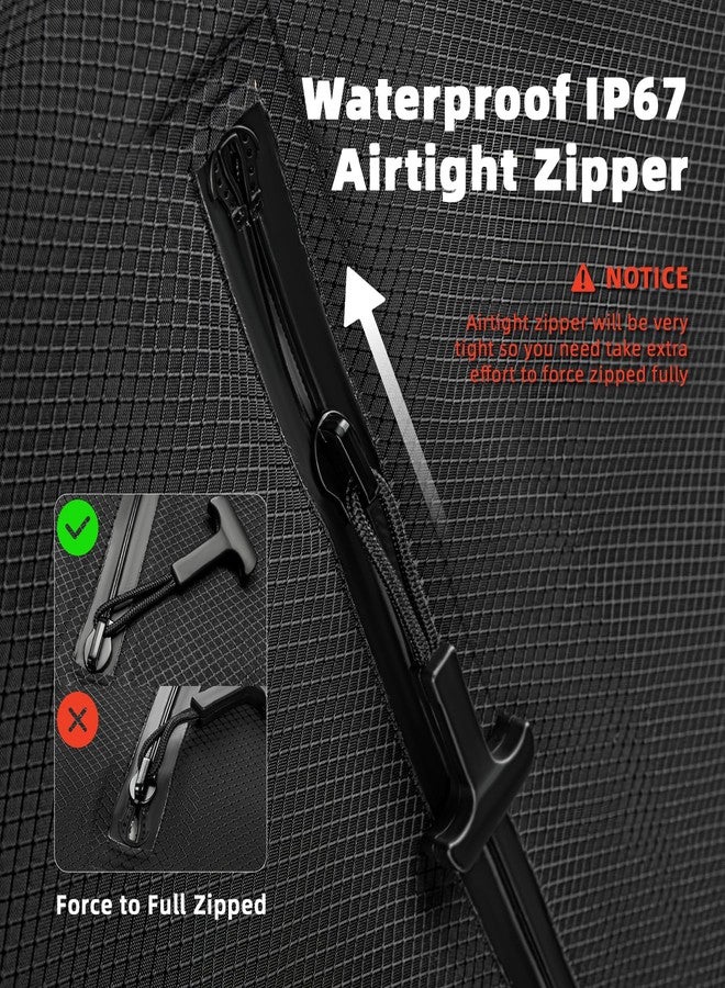 أكياس سفر لوفان المفرغة من الهواء للأمتعة مع مضخة لاسلكية، قابلة لإعادة الاستخدام وموفرة للمساحة، سعة 33 لتر، مكعب منظم لتخزين الملابس المضغوطة لحقائب اليد وحقائب الظهر، مقاومة للماء بمعيار IP67 (قطعة واحدة + مضخة واحدة) - Image 5