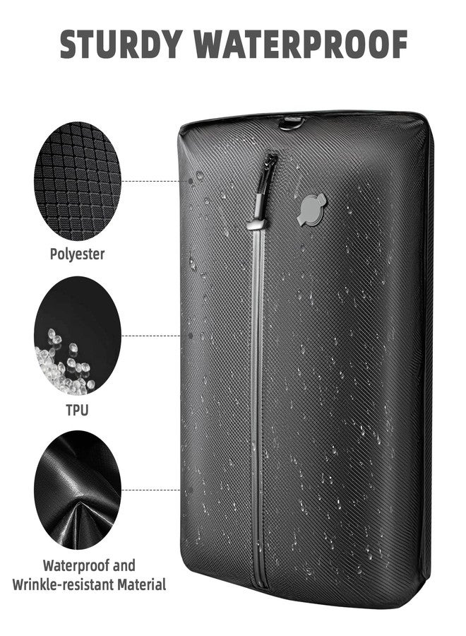 أكياس سفر لوفان المفرغة من الهواء للأمتعة مع مضخة لاسلكية، قابلة لإعادة الاستخدام وموفرة للمساحة، سعة 33 لتر، مكعب منظم لتخزين الملابس المضغوطة لحقائب اليد وحقائب الظهر، مقاومة للماء بمعيار IP67 (قطعة واحدة + مضخة واحدة) - Image 4