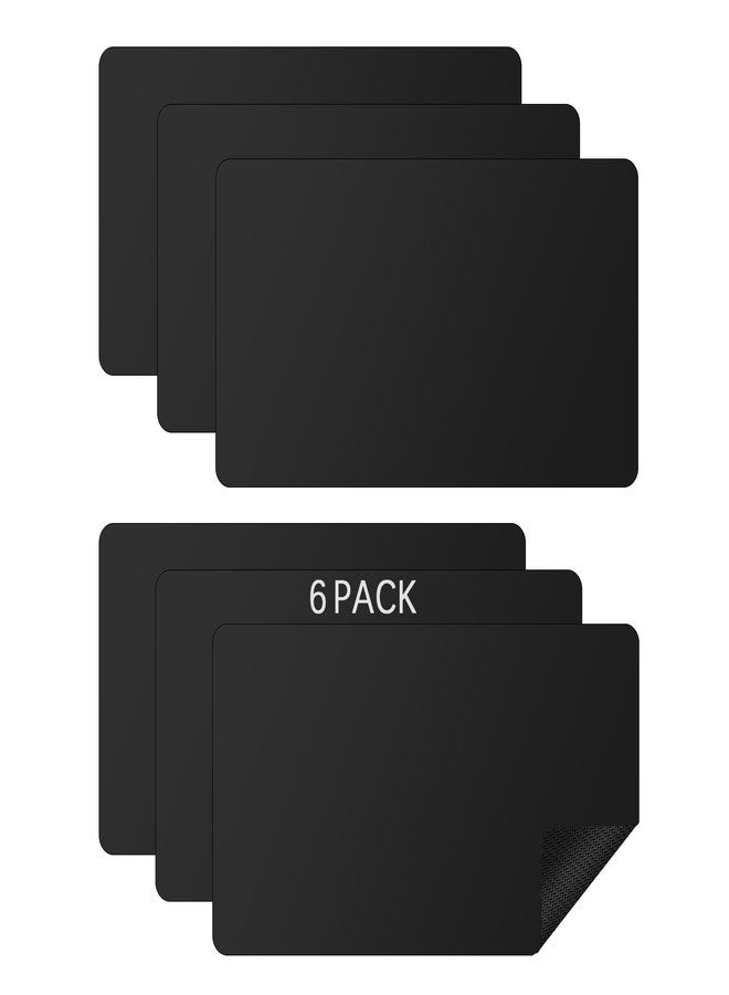 Anpuimult 6 Pcs Black Card Gaming Mat 14x24 Inch, Playmat Table Smooth Playing Card Mat,Versatile Card Game mat and Desk pad for Home Office Use - Image 1