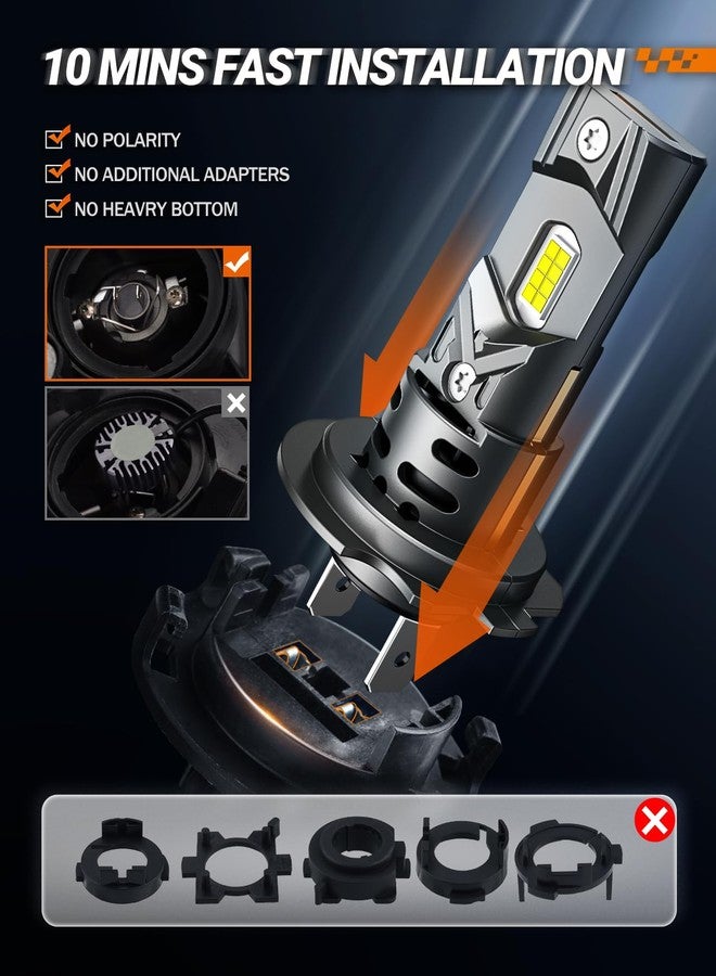 الختم مصابيح ضباب SEALIGHT H7 أو مصابيح نهارية بقوة 60000 لومن، متوافقة بنسبة 99% مع مركبات ATV والمركبات الرياضية، إصدار 2026، سطوع أعلى 9 مرات من سلسلة S2، مصابيح ضباب لاسلكية H7، عمر افتراضي 10 سنوات - عبوة من قطعتين - Image 2