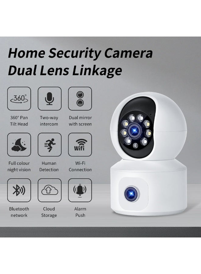 HD home PTZ camera dual-lens security monitor 360-degree intelligent dual-light full-color night vision k22 - Image 2