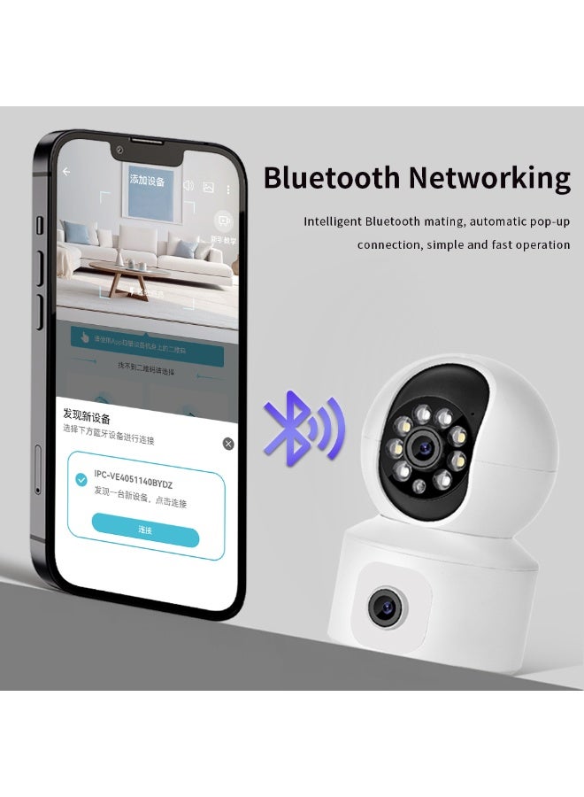 HD home PTZ camera dual-lens security monitor 360-degree intelligent dual-light full-color night vision k22 - Image 5