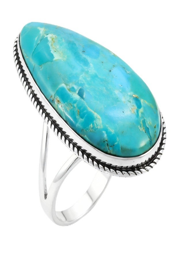 Turquoise Network Turquoise Ring in Sterling Silver 925 (Turquoise, 7) - Image 1