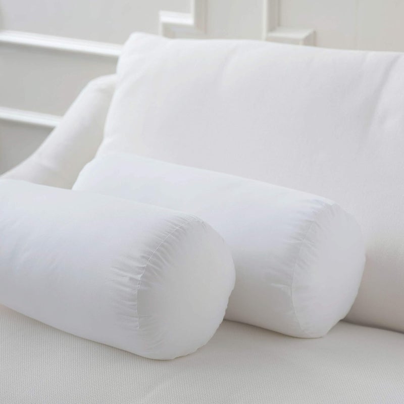 Microfiber Filled Bolster for Diwan (White, 22 x10 inch)  - Image 2