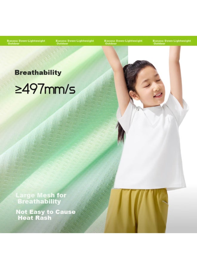 Beneunder Kids Short Sleeve Boys Girls Cool Breathable Sports T-shirt Cc990 Frosty White 160 - Image 2