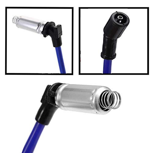 DSkoiph دي إس كويف 8 قطع 10.2 مم سلك إشعال شمعات الاحتراق عالي الأداء مناسب لسيارات شيفروليه جي إم سي ساب إيسوزو هامر V8 48322R 48322 7831 - Image 2