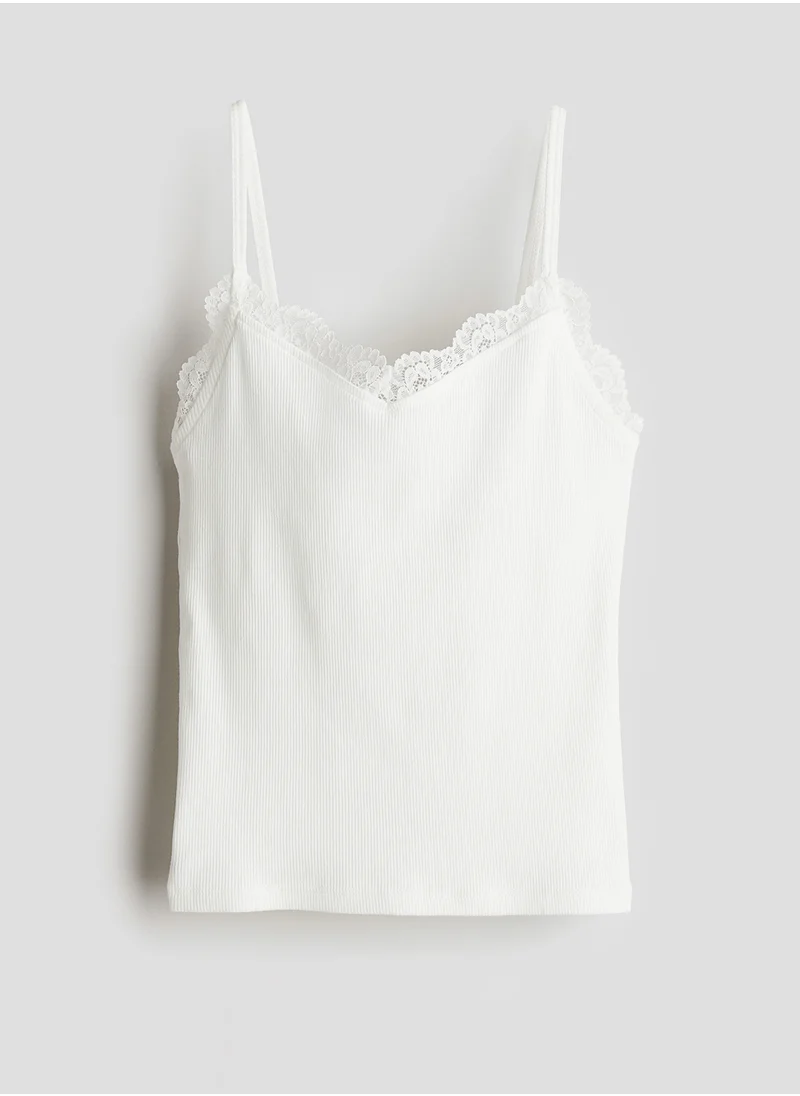 اتش اند ام Lace-Trimmed Vest Top