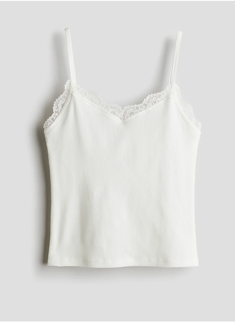 اتش اند ام Lace-Trimmed Vest Top