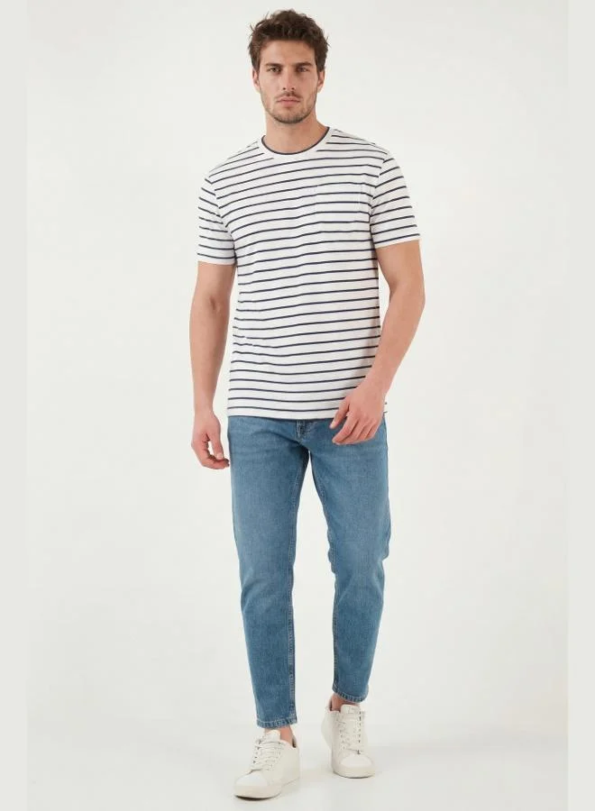 Buratti  Buratti Cotton Regular Waist Tapered Leg Men's Jeans 5901C72MILANO for Men | Best Price UAE