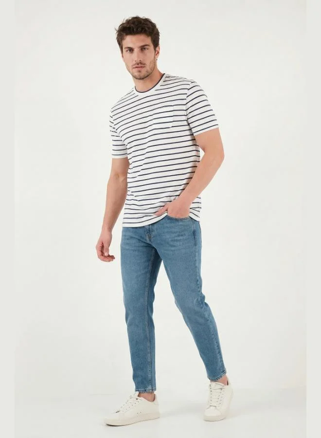 Buratti  Buratti Cotton Regular Waist Tapered Leg Men's Jeans 5901C72MILANO for Men | Best Price UAE