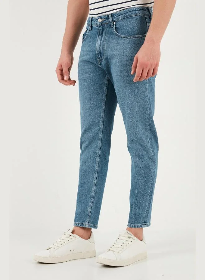 Buratti  Buratti Cotton Regular Waist Tapered Leg Men's Jeans 5901C72MILANO for Men | Best Price UAE