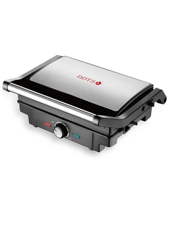 DOTS Sandwich Maker and Electric Grill - Silver & Black - Image 1