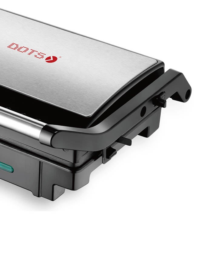 DOTS Sandwich Maker and Electric Grill - Silver & Black - Image 3