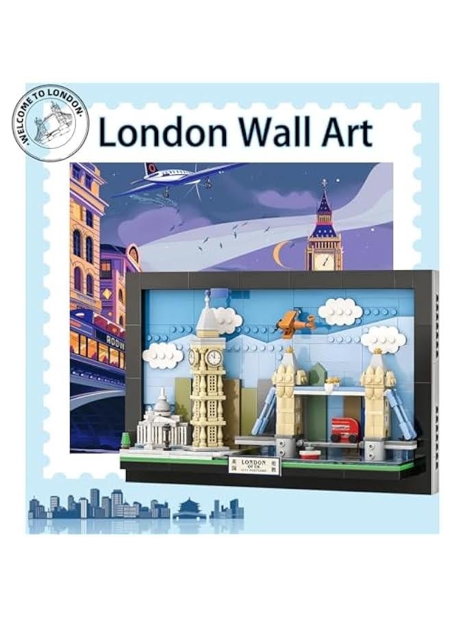 Wall Art London Postcard Building Blocks Set,3D Postcard Collection Gift for Adult and Kid(564Pieces). - Image 2