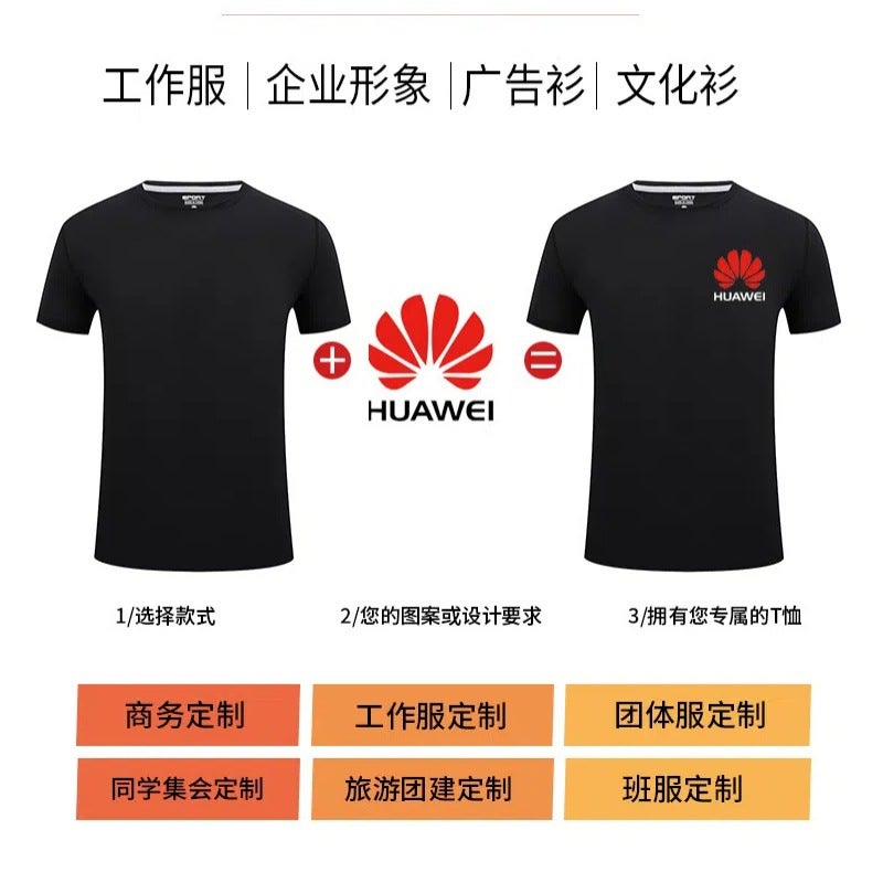 Summer 260G Cotton T-Shirt Custom Round Neck Short Sleeve Overalls Printing Logo Advertising Cultural Shirt Embroidery - Image 5