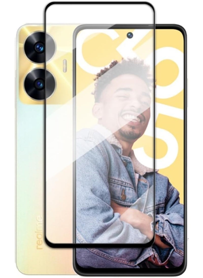 شاشة حماية خماسية الابعاد من الزجاج المقوى لموبايل ريلمي c55  ، شفاف - Image 1