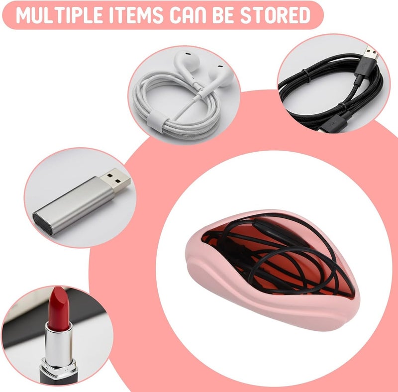 Geekria 2 Pcs Wired Headphone Case, Silicone Wired Headphone Organizer, Soft Pouch Earphone Storage Case for Storing Earphones Earbud Data Cable Keys Lipstick - Image 4